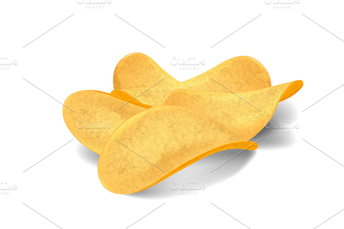 Potato chips advertisement template., a Food Illustration by George Rod (Photo 6 of 7)