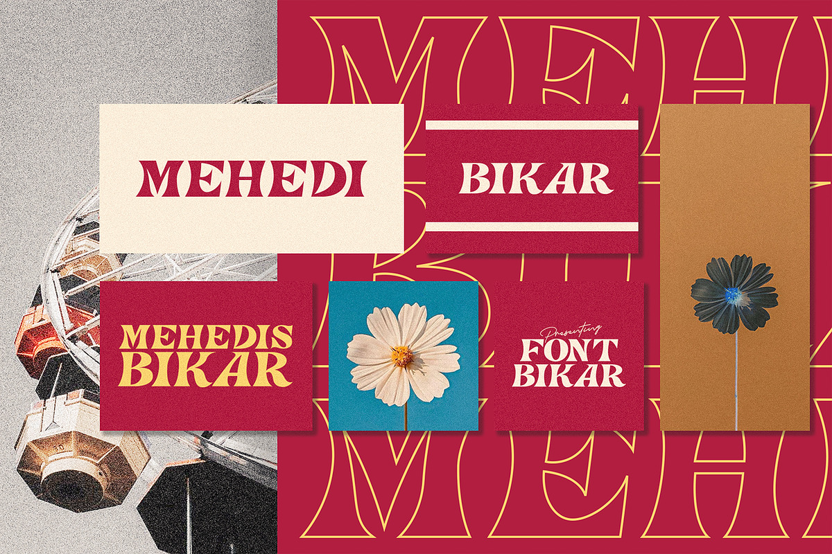 BIKAR – Modern Vintage Display Font, a Font by Mehedi Hasan (Photo 3 of 7)