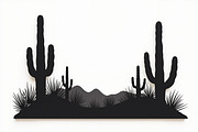 Monochrome Desert Nature Silhouette, an Illustration by jahid234 (Thumbnail 14 of 15)