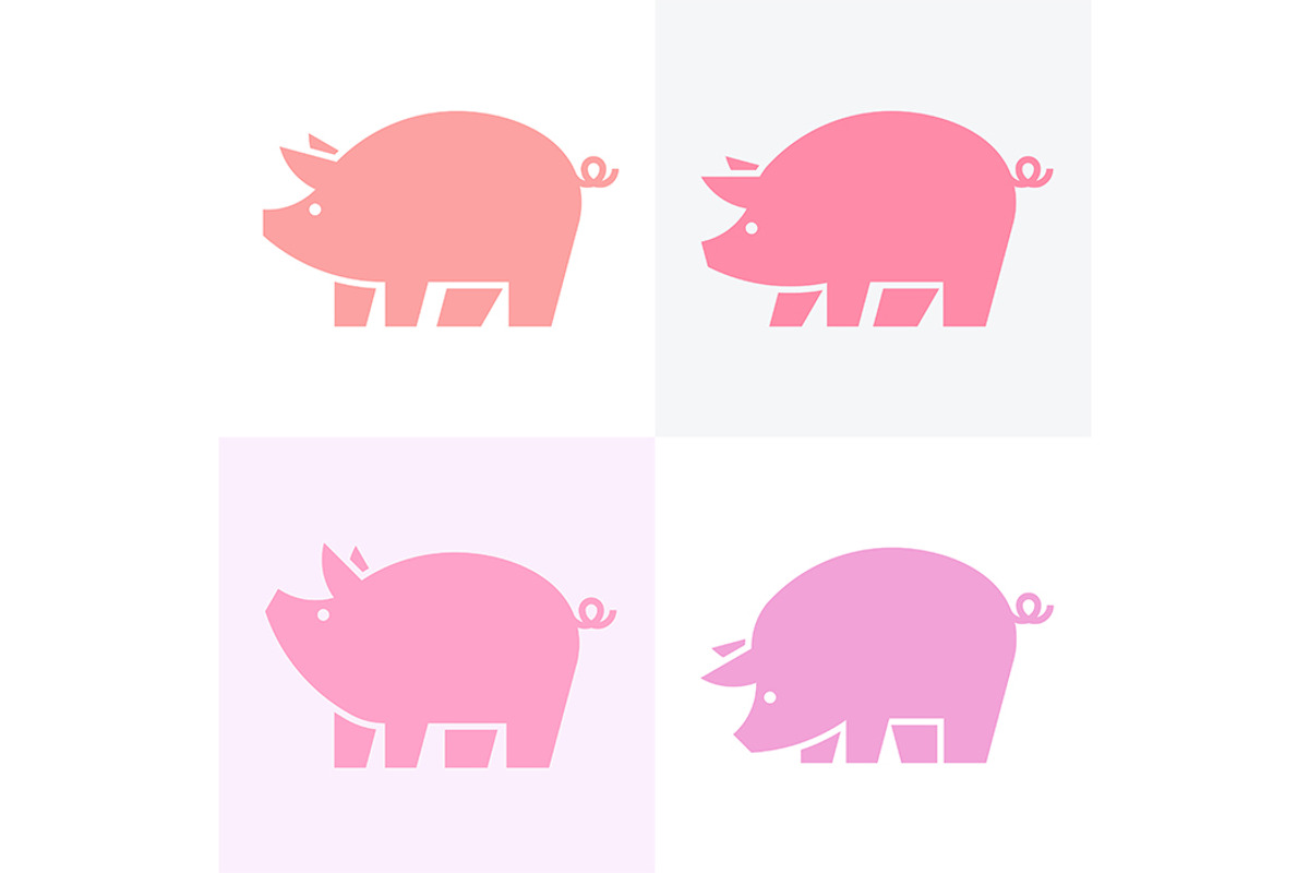 Pig Logo, a Graphic by NataliiaVolyk (Photo 2 of 6)