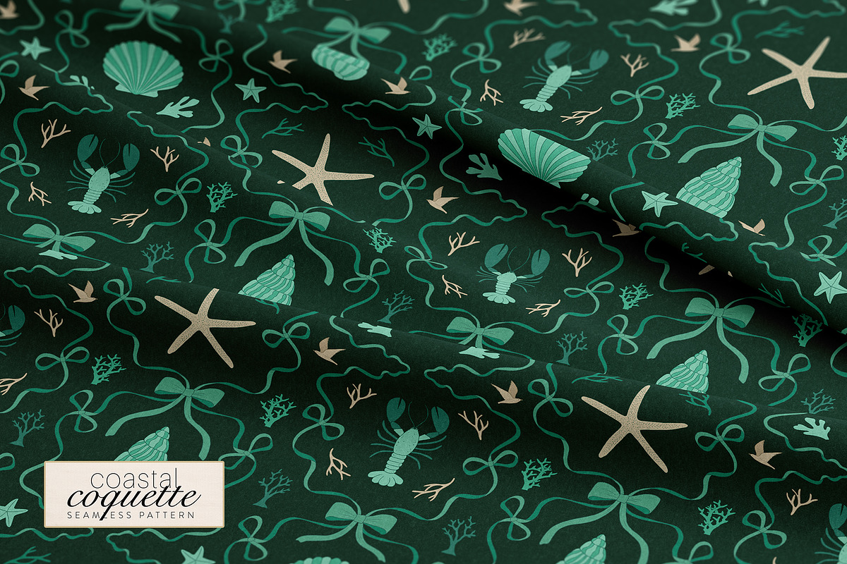 Coastal Coquette Seamless Pattern, a Pattern Graphic by Dina Mae (Photo 9 of 14)