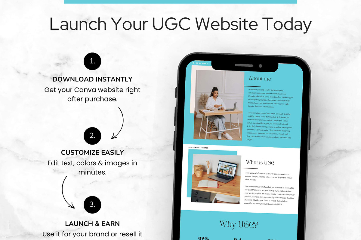 UGC Content Creator Canva Website preview 6