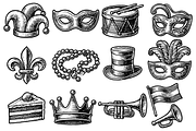 Carnival Festival Vintage Set, an Object Graphic by RT Studio (Thumbnail 2 of 3)