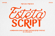 Esteta Script - Font Duo, a Script Font by Letter Fresh (Thumbnail 1 of 11)