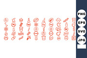 Hand Drawn Nutrition Icon Set, an Illustration by designvectx (Thumbnail 2 of 3)