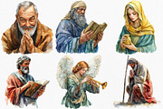 Watercolor Christian Figures Clipart, an Illustration by Canvas Craft (Thumbnail 3 of 7)