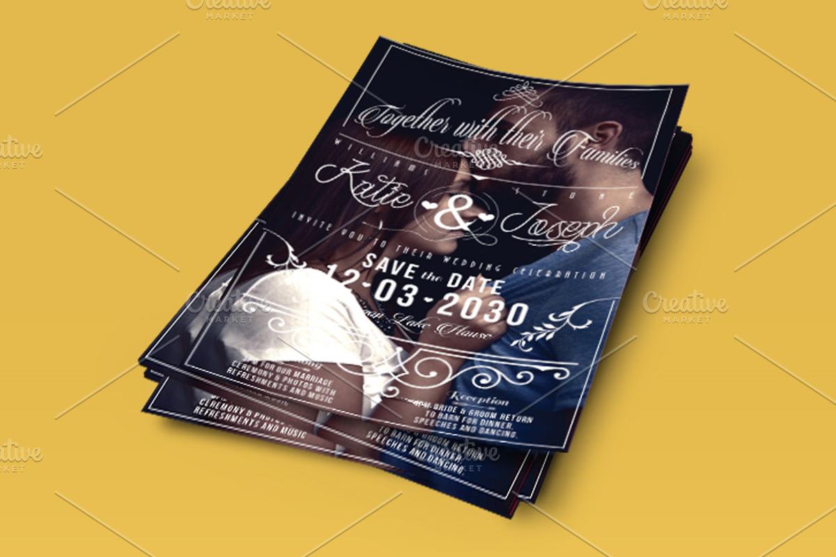 4 Wedding Invitation Bundle, an Invitation Template by Tiaga (Photo 2 of 5)