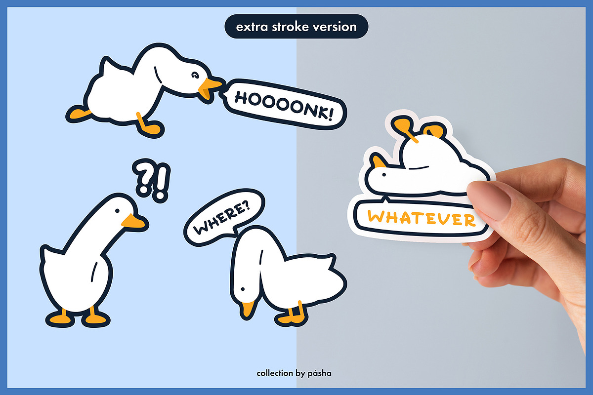 Funny cute Goose, an Animal Illustration by Pásha (Photo 3 of 5)