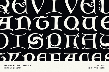 Antique Gothic Celtic Font, a Blackletter Font by Century Library