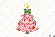 Brushstroke Coquette Christmas Tree, an Illustration by CraftArtStudio (Thumbnail 1 of 4)