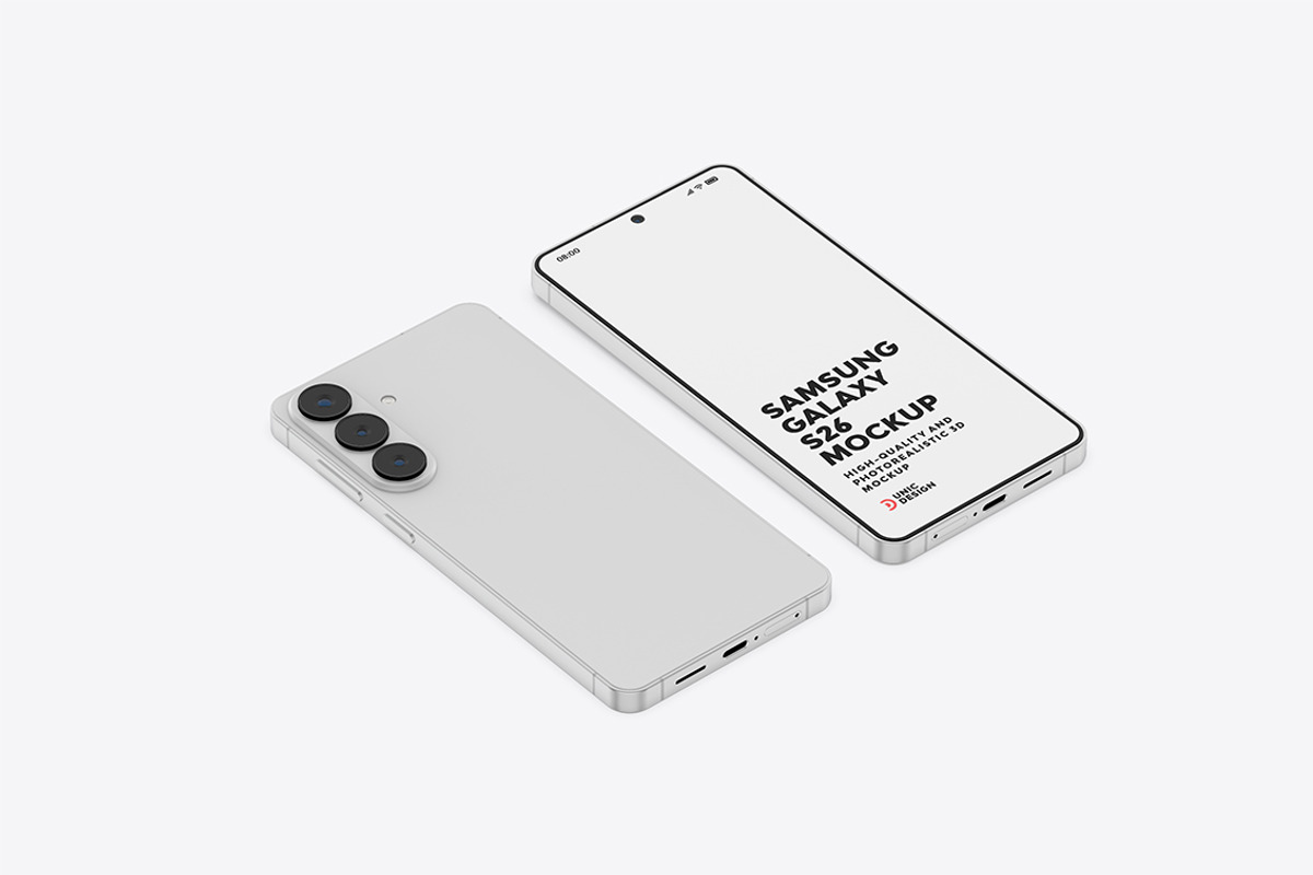 Samsung Galaxy S26 Mockup, an Android Mockup by UnicDesign (Photo 8 of 9)