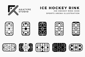 Ice Hockey Rink Icon, a Solid Icon by Akatype Studio