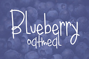 Blueberry Oatmeal, a Script Font by Brittney Murphy Design (Thumbnail 1 of 2)