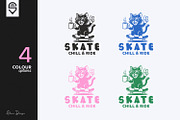 Cool Skateboarding Cat, T-shirt, an Animal Illustration by shaondesigns (Thumbnail 2 of 5)