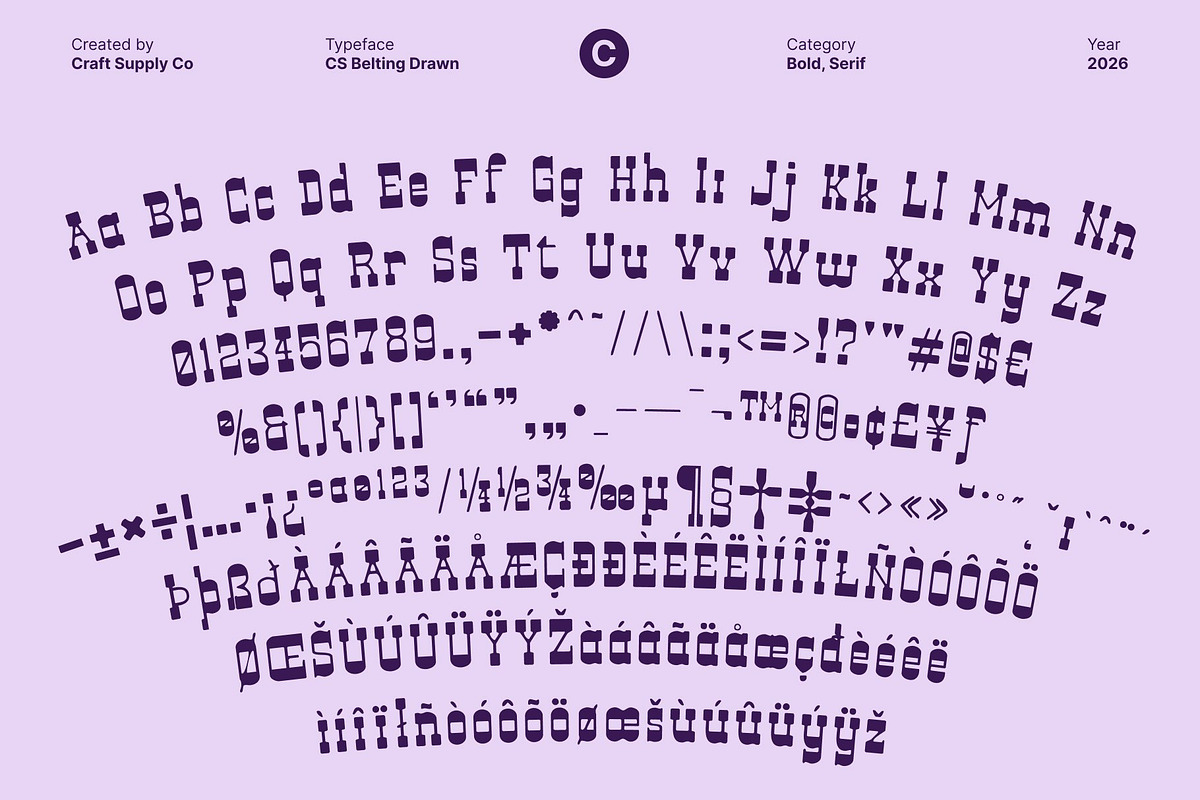 CS Belting Drawn, a Slab Serif Font by Craft Supply Co. (Photo 8 of 8)