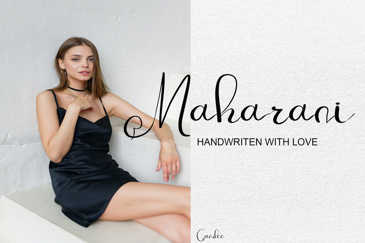 Maharani, a Script Font by Canden Meutuah (Photo 1 of 8)