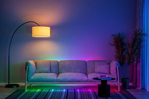 Modern living room with ambient LED, an Architecture Photo by Pozitivo