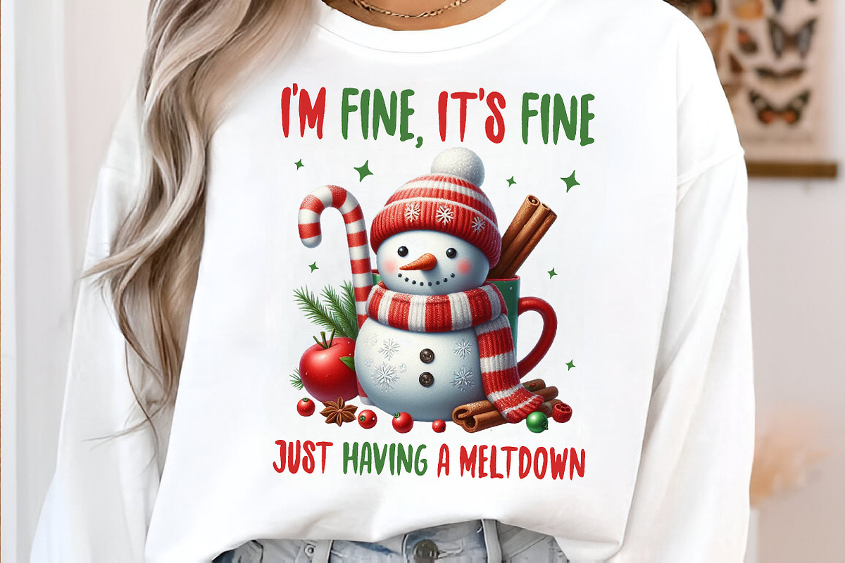 Funny Cute Snowman Png Christmas PNG, an Illustration by SinaCreation (Photo 2 of 7)