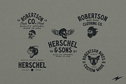 20 Retro Apparel Logos + Extra, an Education Illustration by Davide Bassu (Thumbnail 10 of 16)
