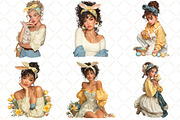 Whimsical Easter Girls Clipart, an Illustration by Black Bird Studio (Thumbnail 3 of 5)