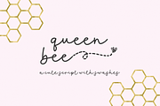 Queen Bee Script Font, a Script Font by Beck McCormick (Thumbnail 1 of 10)