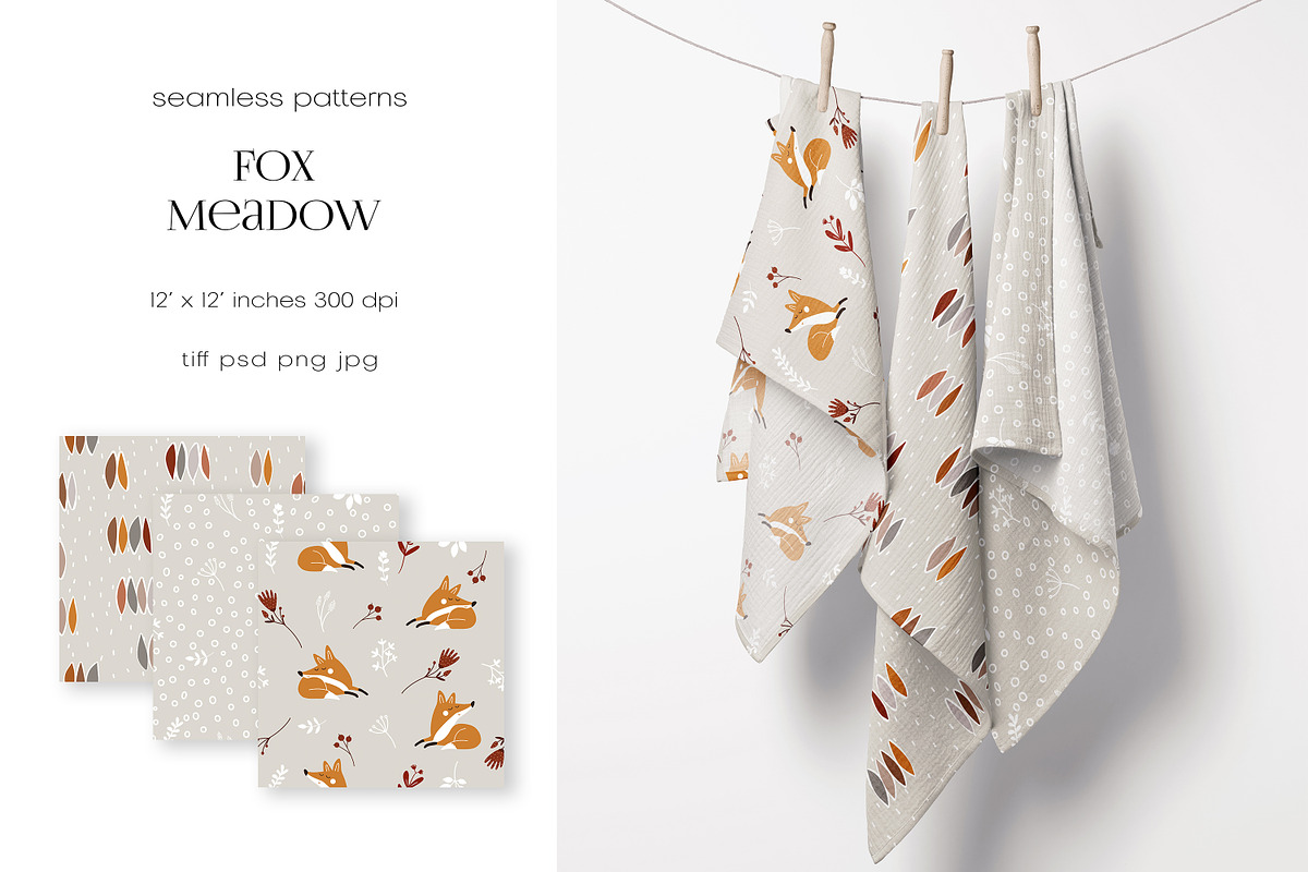 Seamless Pattern Collection, a Pattern Graphic by PROTEA Watercolor Studio (Photo 2 of 7)