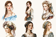 Watercolor Renaissance Lady, a Person Illustration by Design Scotch (Thumbnail 2 of 8)
