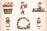 Strawberry Cottage Spring Watercolor, an Illustration by Digital Artistic99 (Thumbnail 4 of 11)