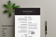 Professional CV / Resume Template /M, a Resume Template by Showy68 Template (Thumbnail 2 of 3)