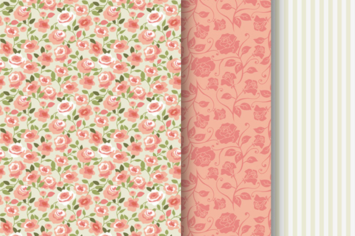 Romantic floral papers. preview 5