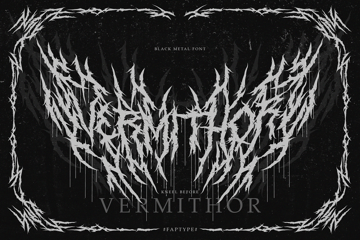 Vermithor | Fierce Black Metal Font, a Blackletter Font by Ardana Creative (Photo 1 of 12)