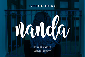 Nanda Script Font, a Script Font by Inspiratype