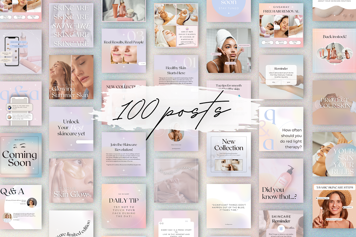 Beauty Instagram Templates, Skincare, a Social Media Template by Cosmic Design (Photo 4 of 9)