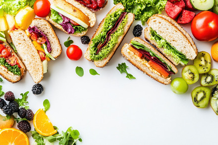 Colorful and healthy breakfast, a Photo by Pavel_design