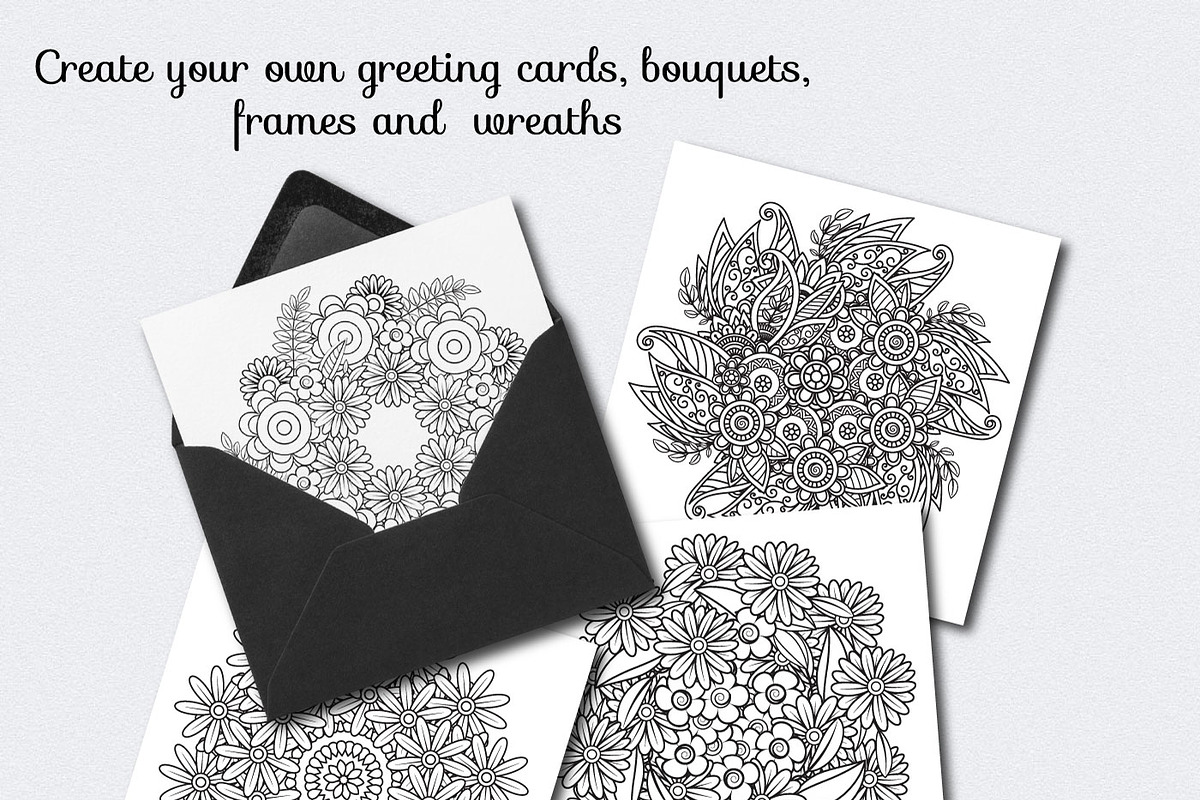 Floral Doodles Collection, a Decorative Illustration by Elinorka (Photo 7 of 9)