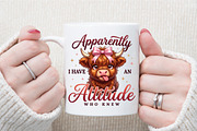 Funny Highland Cow Attitude PNG, a Work Illustration by Sublimation Artist (Thumbnail 7 of 9)