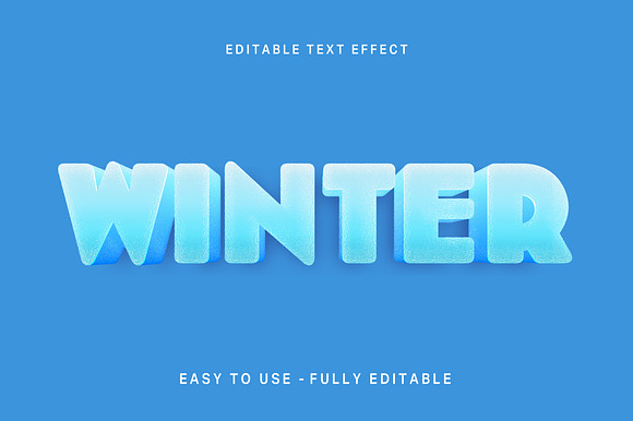 Winter Ice Bold 3D Text Effect preview 3