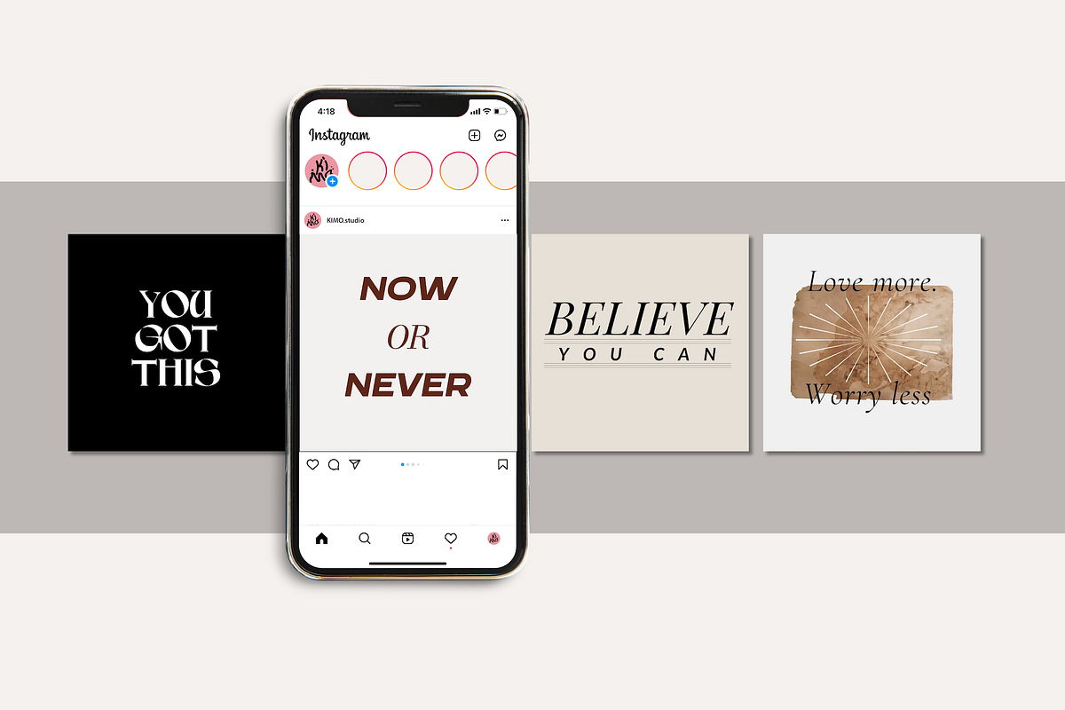 Powerful Instagram Quotes CANVA, a Social Media Template by Kimo Studio (Photo 5 of 9)