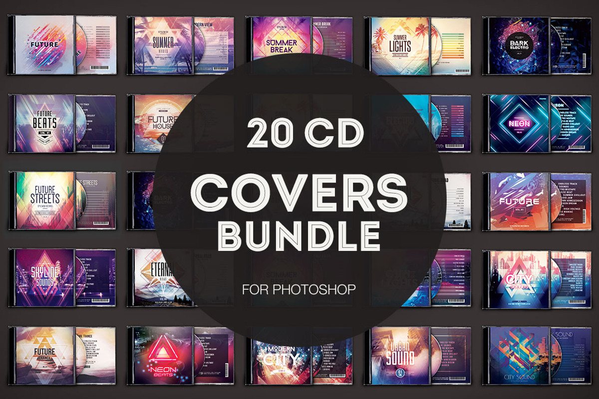 20 CD Cover Templates Bundle, a Templates & Theme by styleWish (Photo 1 of 21)