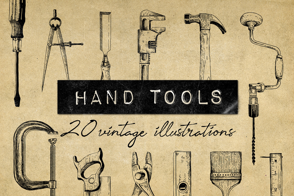 Vintage Hand Tools Illustrations, an Illustration by Hatch Design Workshop (Photo 7 of 7)