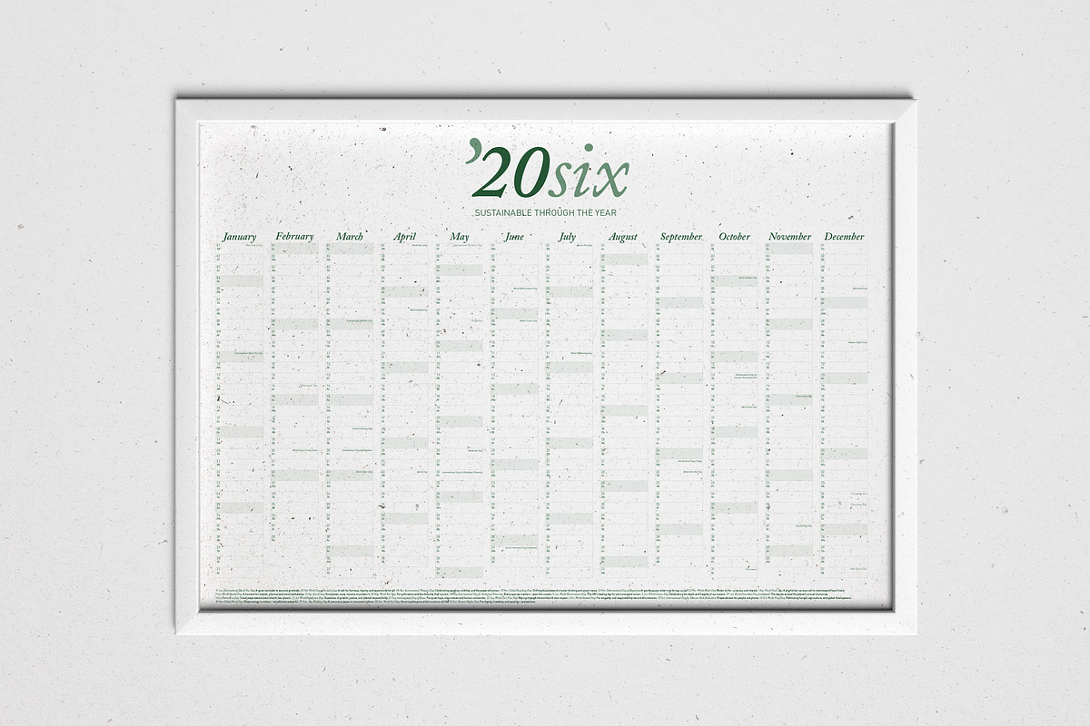2026 Eco Wall Calendar: Stone Moss preview 5