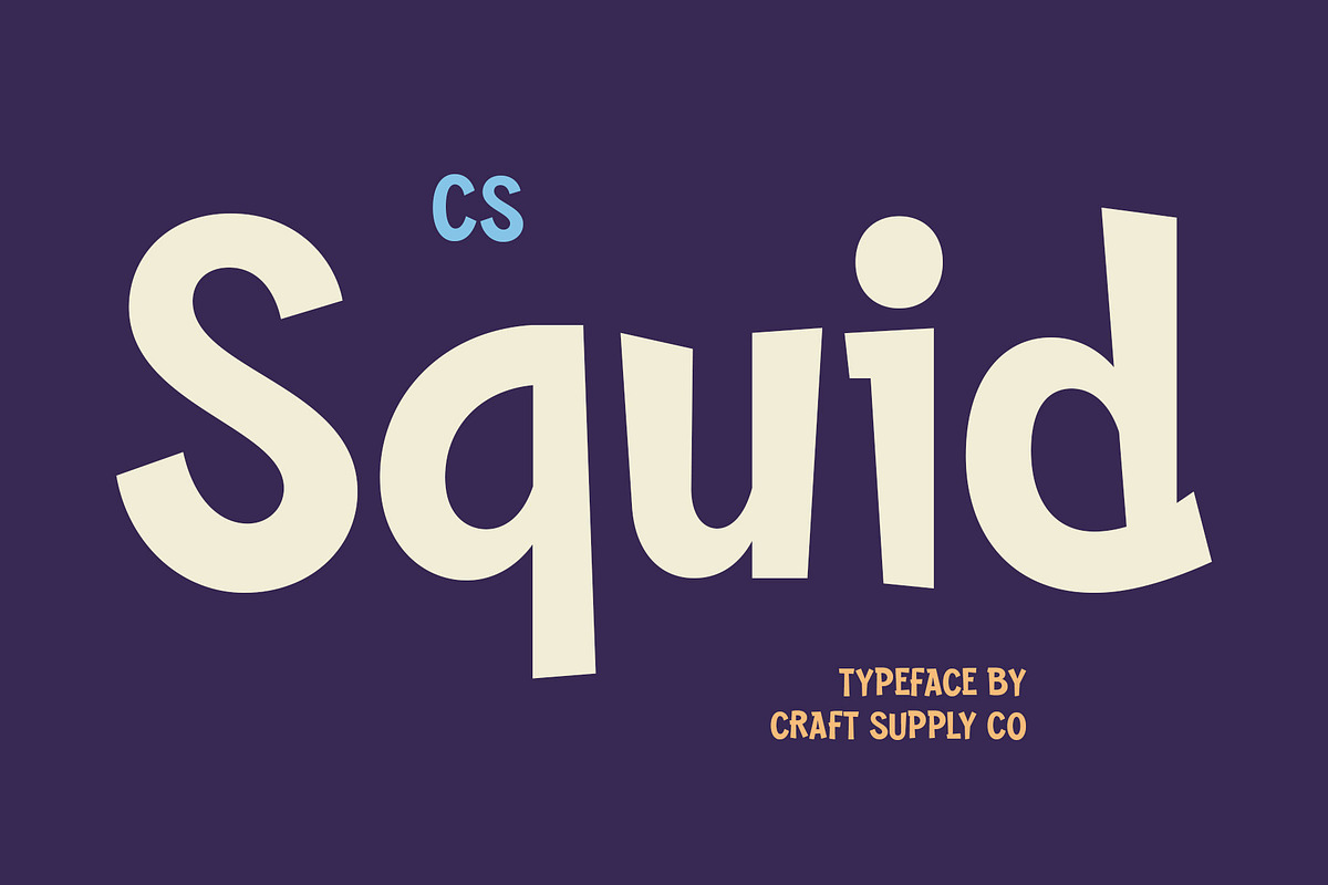 CS Squid – Cute Font, a Sans Serif Font by Craft Supply Co. (Photo 1 of 8)