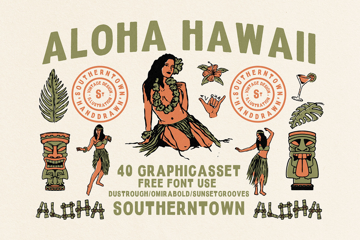 40 Tropical graphic assets, an Object Illustration by Southerntown (Photo 1 of 5)