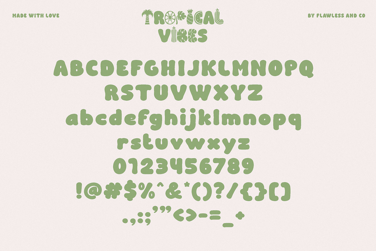 Tropical Vibes - Display Retro Font, a Sans Serif Font by Flawless And Co (Photo 8 of 9)