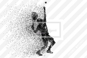 Silhouette Of A Tennis Player