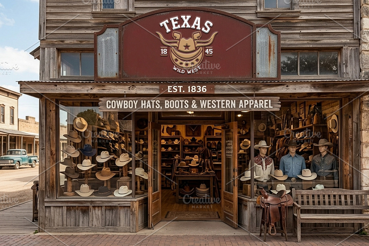 Texas Wild West Longhorn Logo, a Branding & Logo Template by Atlantis X Nurman Arbai (Photo 3 of 3)