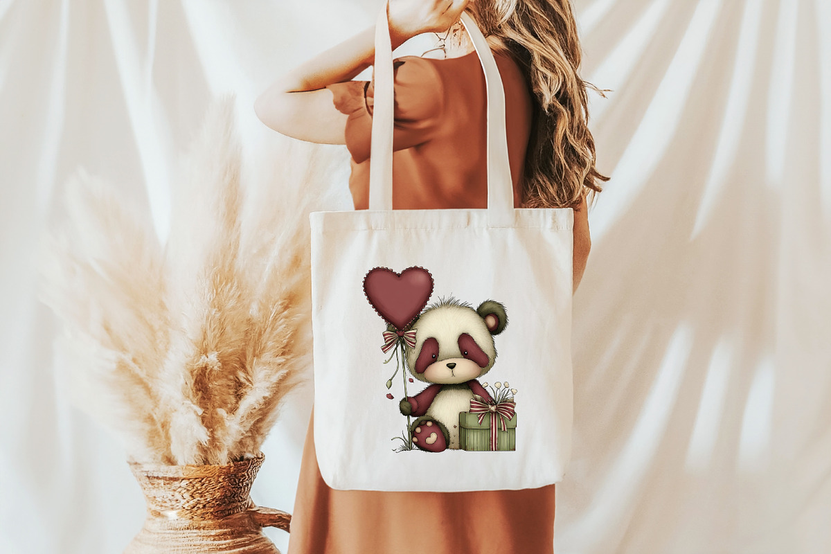 Quirky Valentines Panda Clipart, an Illustration by designcity5 (Photo 4 of 5)