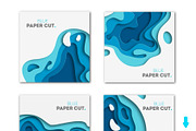 Blue paper cut banners, a Flyer Template by Vitaliy Starkov (Thumbnail 4 of 5)
