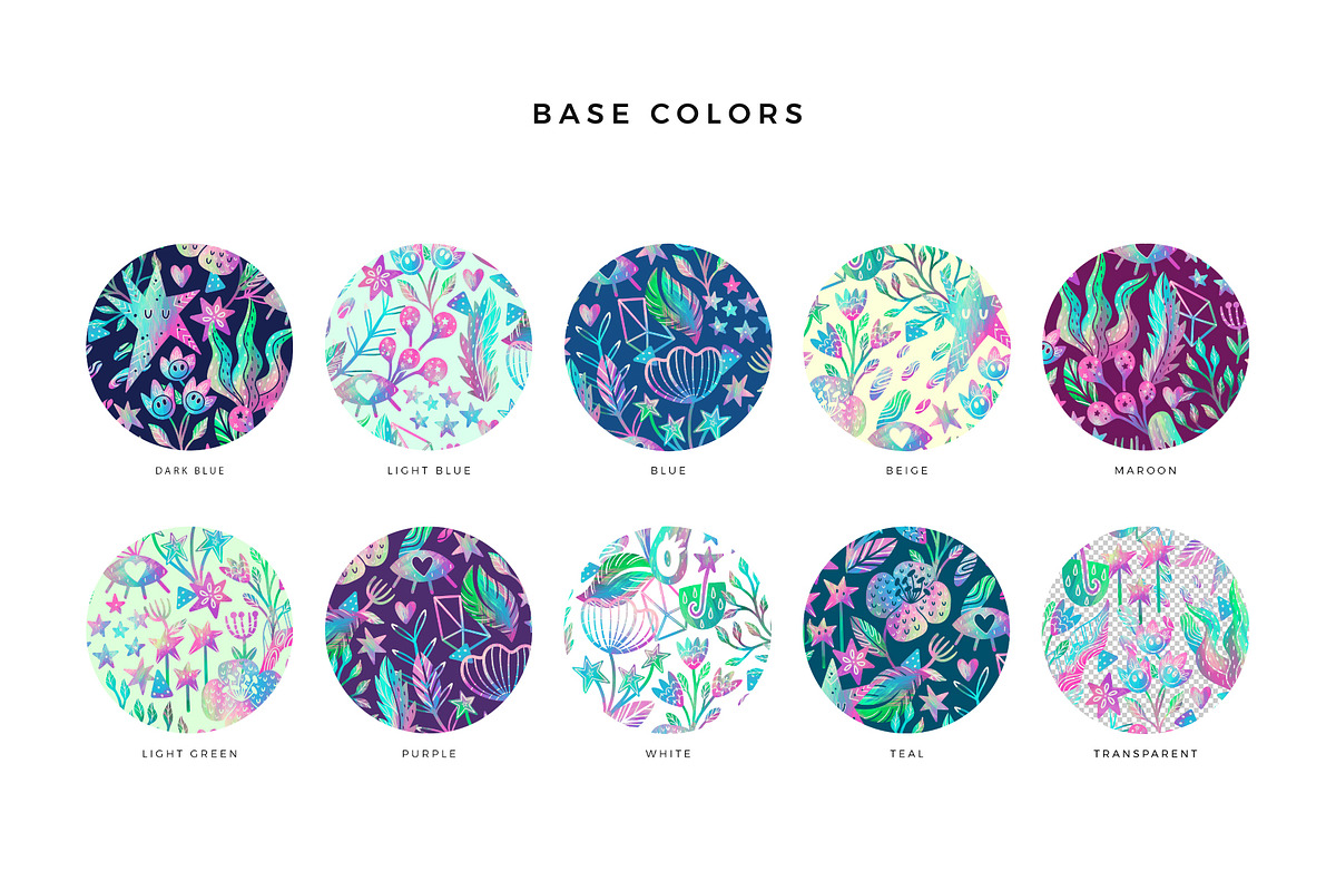 Vibrant Floral Space Pattern, a Pattern Graphic by Velliniki (Photo 8 of 10)