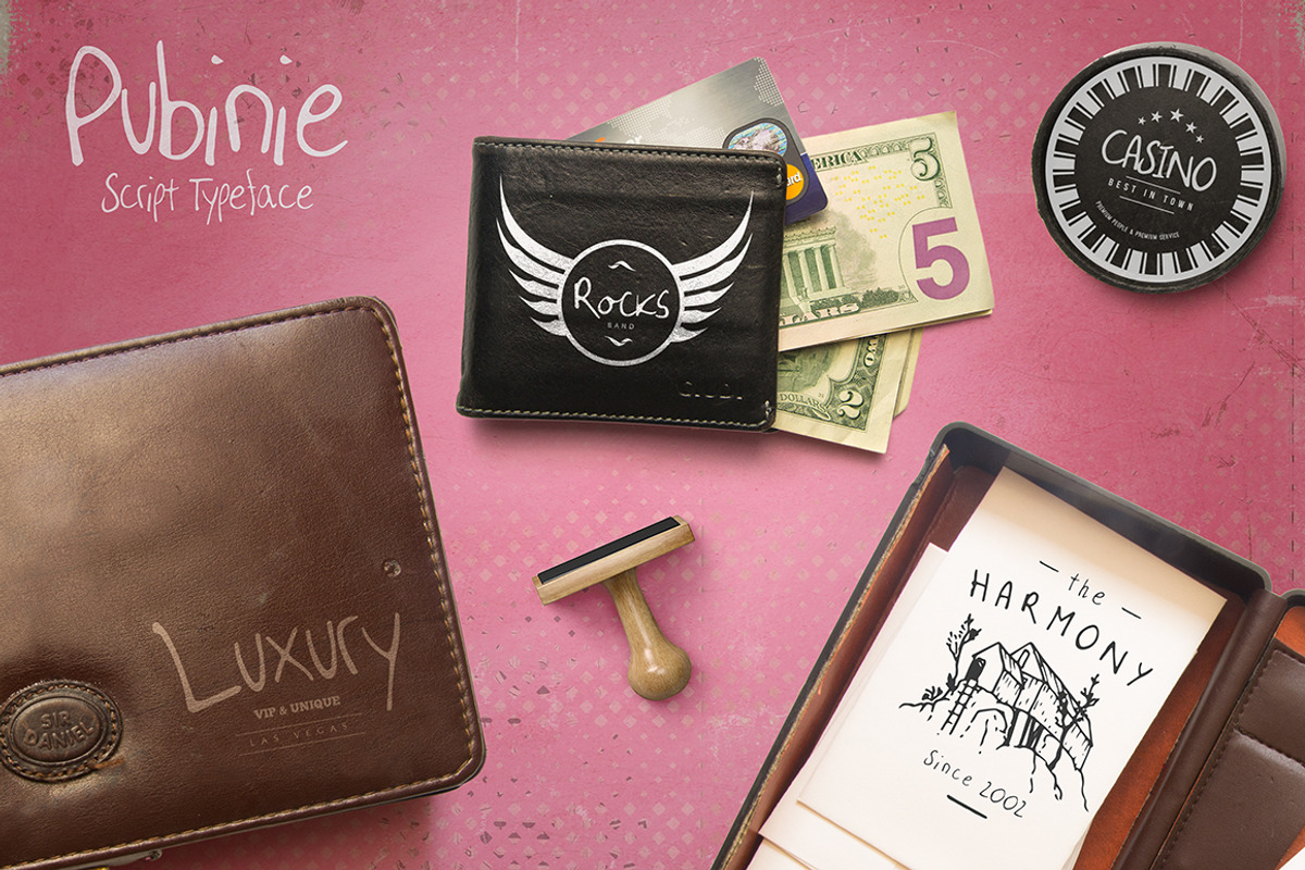 Pubinie Script Typeface preview 2